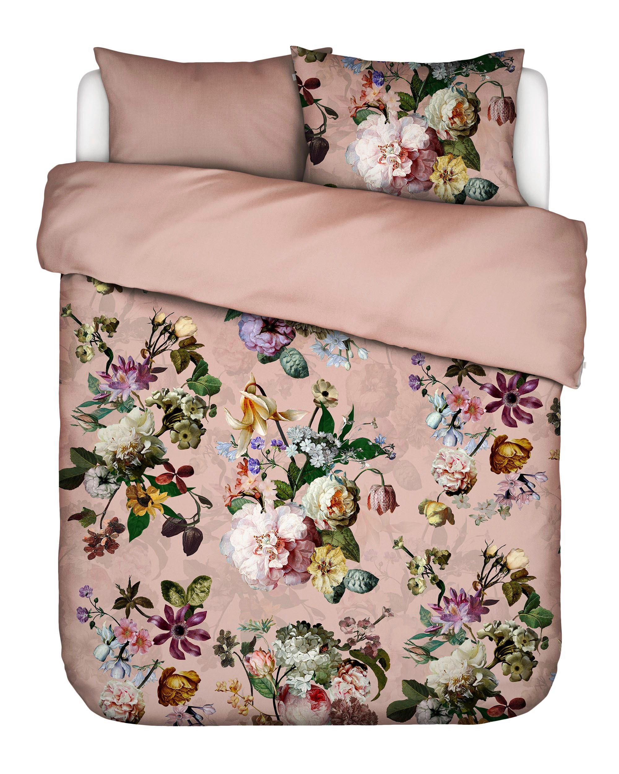 WENDEBETTWÄSCHE FLEUR Satin 200/200 cm  - Hellrosa, KONVENTIONELL, Textil (200/200cm) - Essenza