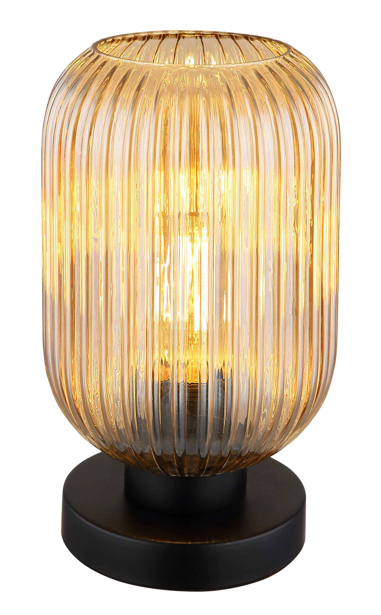 BORDSLAMPA 14/24 cm   - klar/svart, Klassisk, metall/glas (14/24cm) - Globo