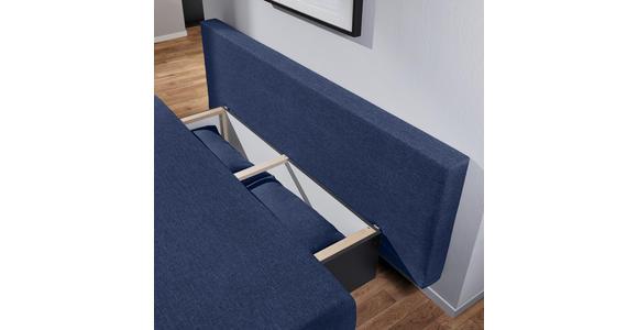 SCHLAFSOFA in Webstoff Dunkelblau - Alufarben/Dunkelblau, Design, Kunststoff/Textil (190/74-86/80cm) - Carryhome