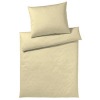 BETTWÄSCHESET Makosatin 160/210 cm  100 cm/65 cm  - Gelb, Design, Naturmaterialien/Textil (160/210cm) - Joop!