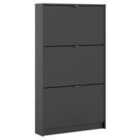 SKOSKÅP  i 70,3/123,6/16,55 cm  - aluminiumfärgad/svart, Design, metall/trämaterial (70,3/123,6/16,55cm) - Best Price