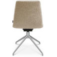 STUHL  in Aluminium Bouclé Metall, Textil  - Creme/Alufarben, Design, Textil/Metall (46/81,5-84,5/55cm) - Johann Jakob
