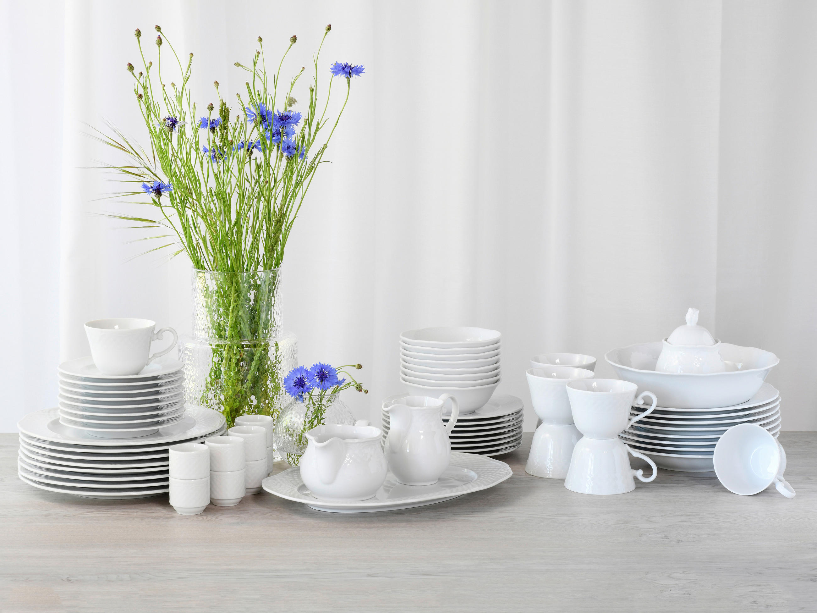 KOMPLETT SERVIS Arianne 60 delar  - vit, Basics, keramik (59/40/32cm) - Creatable