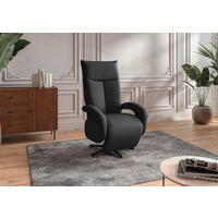 SESSEL in Echtleder Schwarz  - Schwarz, KONVENTIONELL, Leder/Metall (74/112/82cm) - Sit & More