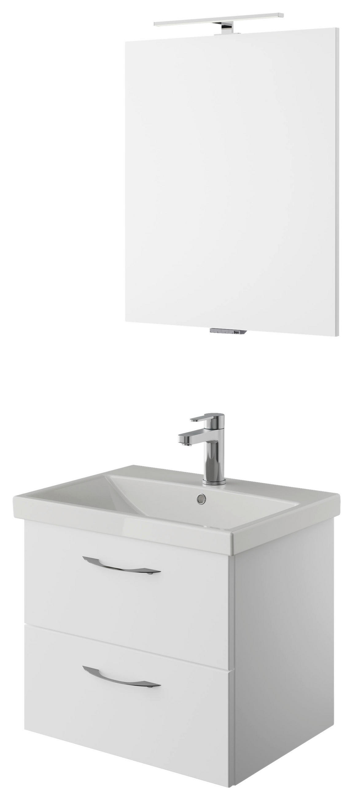 BADEZIMMER  in 60 cm  - Weiß Hochglanz/Weiß, KONVENTIONELL, Holzwerkstoff (60cm) - Pelipal