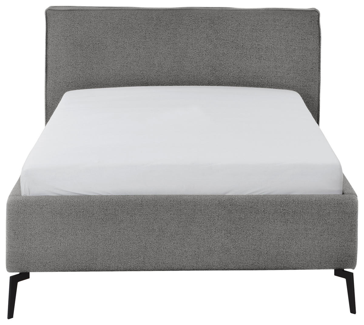 POLSTERBETT 140/200 cm  in Grau  - Schwarz/Grau, Design, Textil/Metall (140/200cm) - home24