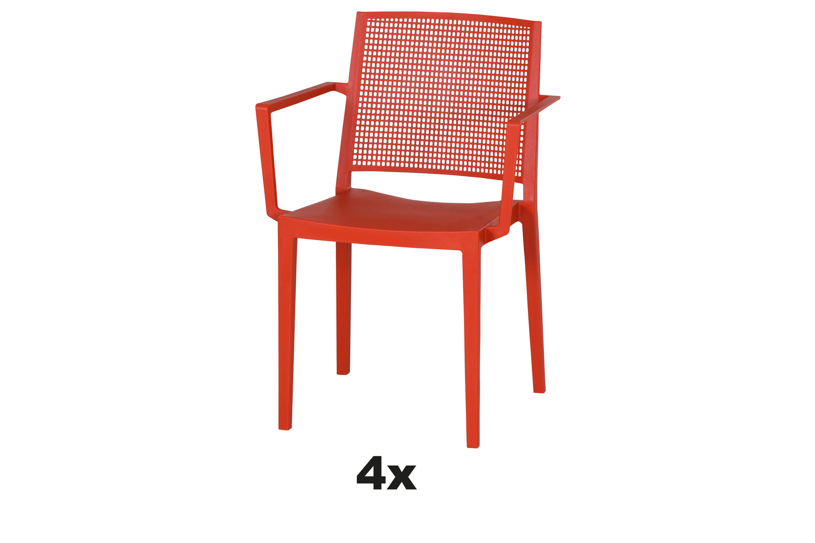 STAPELSTUHL Rot  - Rot, Basics, Kunststoff (46/80/56cm) - Siena Garden