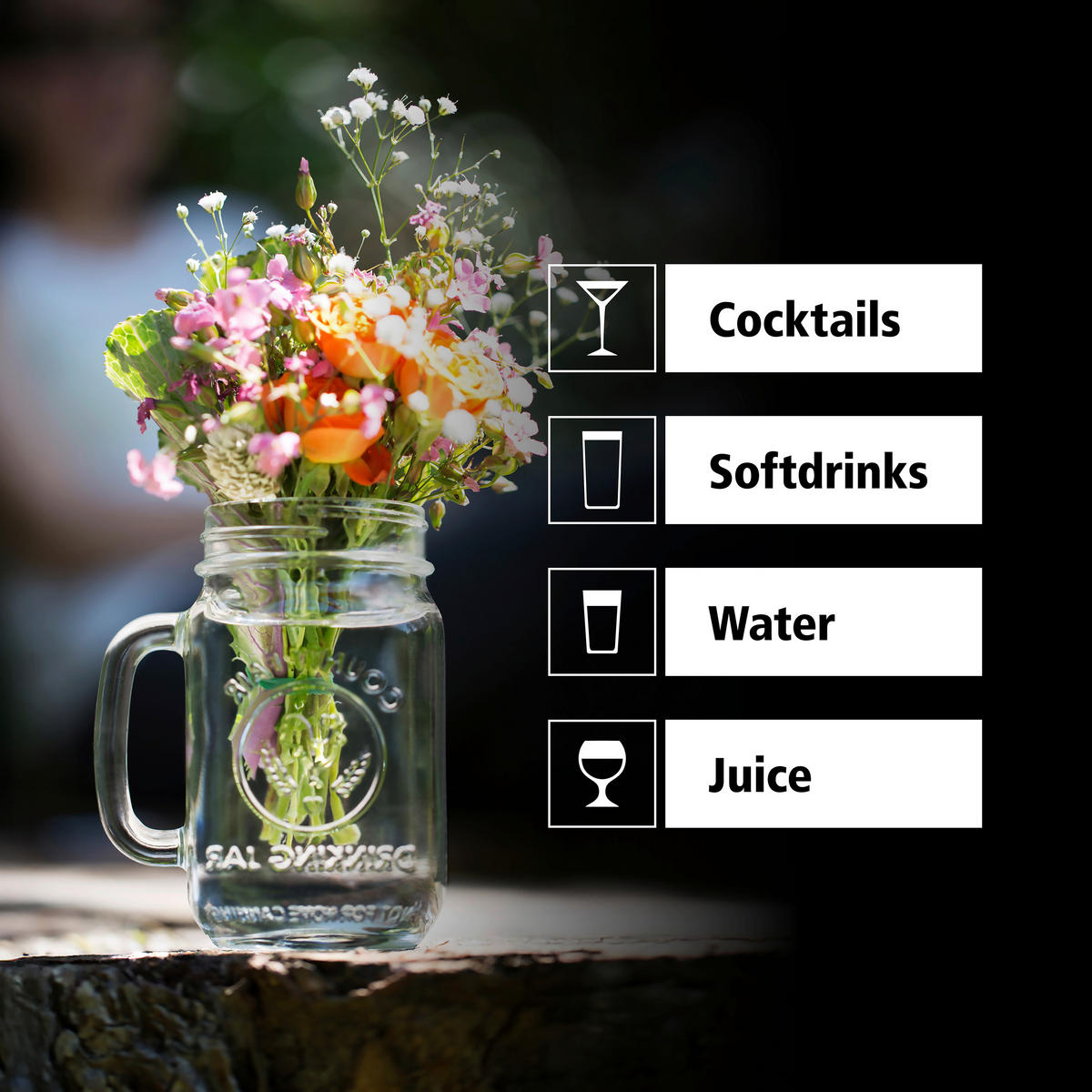 GLÄSERSET DRINKING JARS  12-teilig  - Klar, Basics, Glas (9/13,5cm)