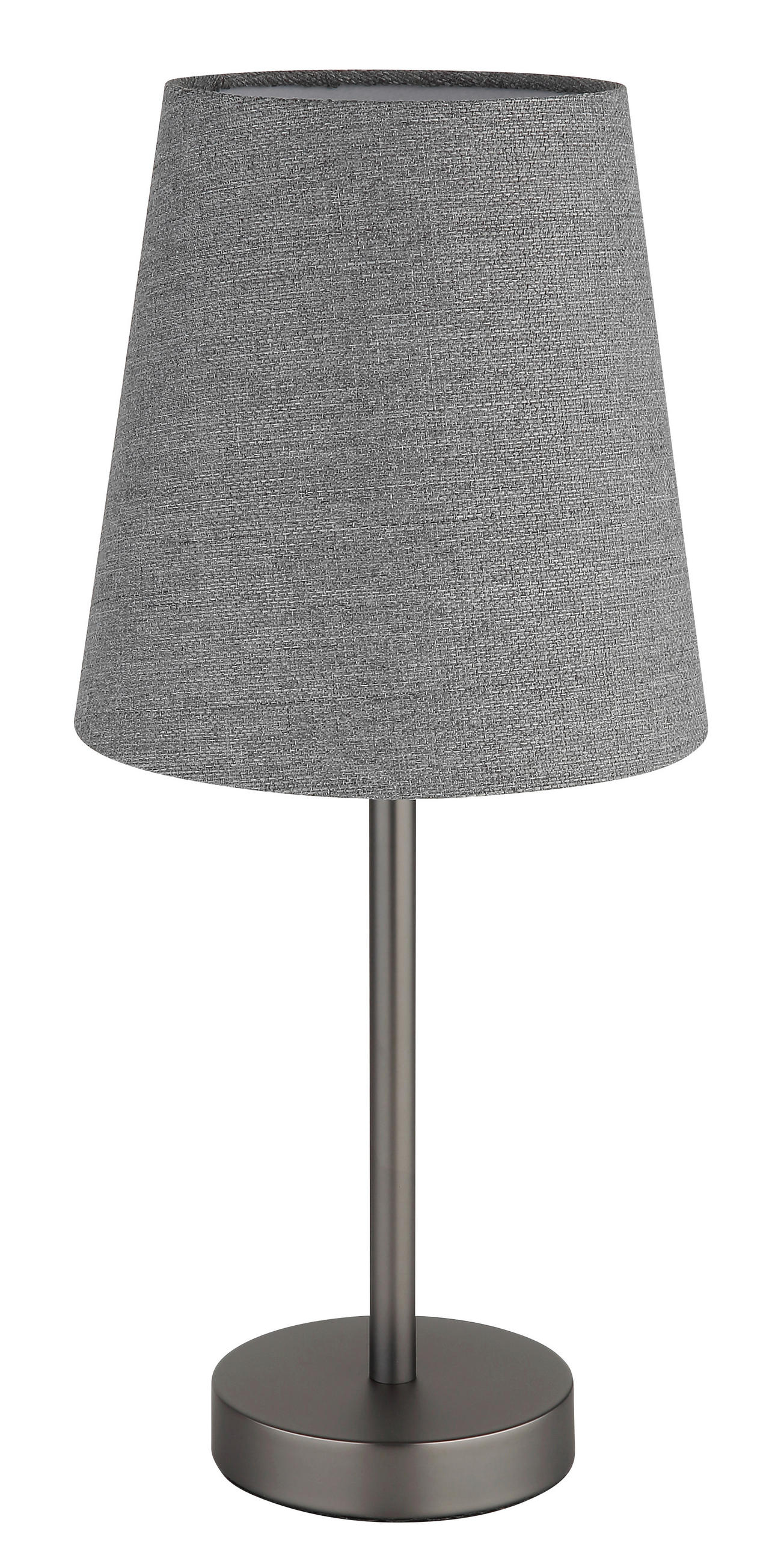TISCHLEUCHTE Joris 20/45 cm  - Schwarzchrom/Schwarz, Design, Kunststoff/Textil (20/45cm) - Globo