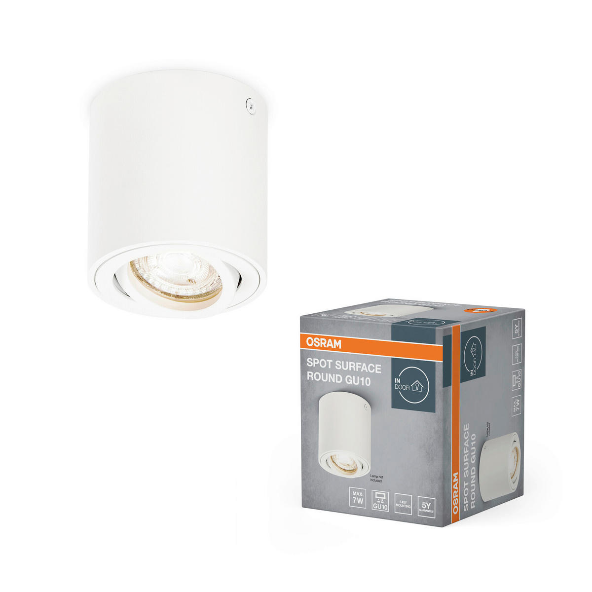 LED-DECKENLEUCHTE 8/9,5 cm   - Weiß, Basics, Metall (8/9,5cm) - Osram