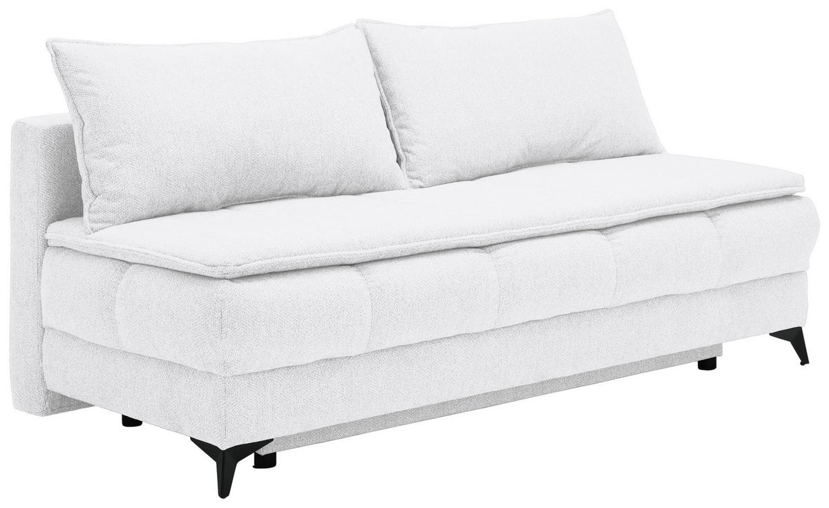 SCHLAFSOFA in Flachgewebe Weiß  - Schwarz/Weiß, Design, Textil/Metall (197/95/92cm) - Stylife