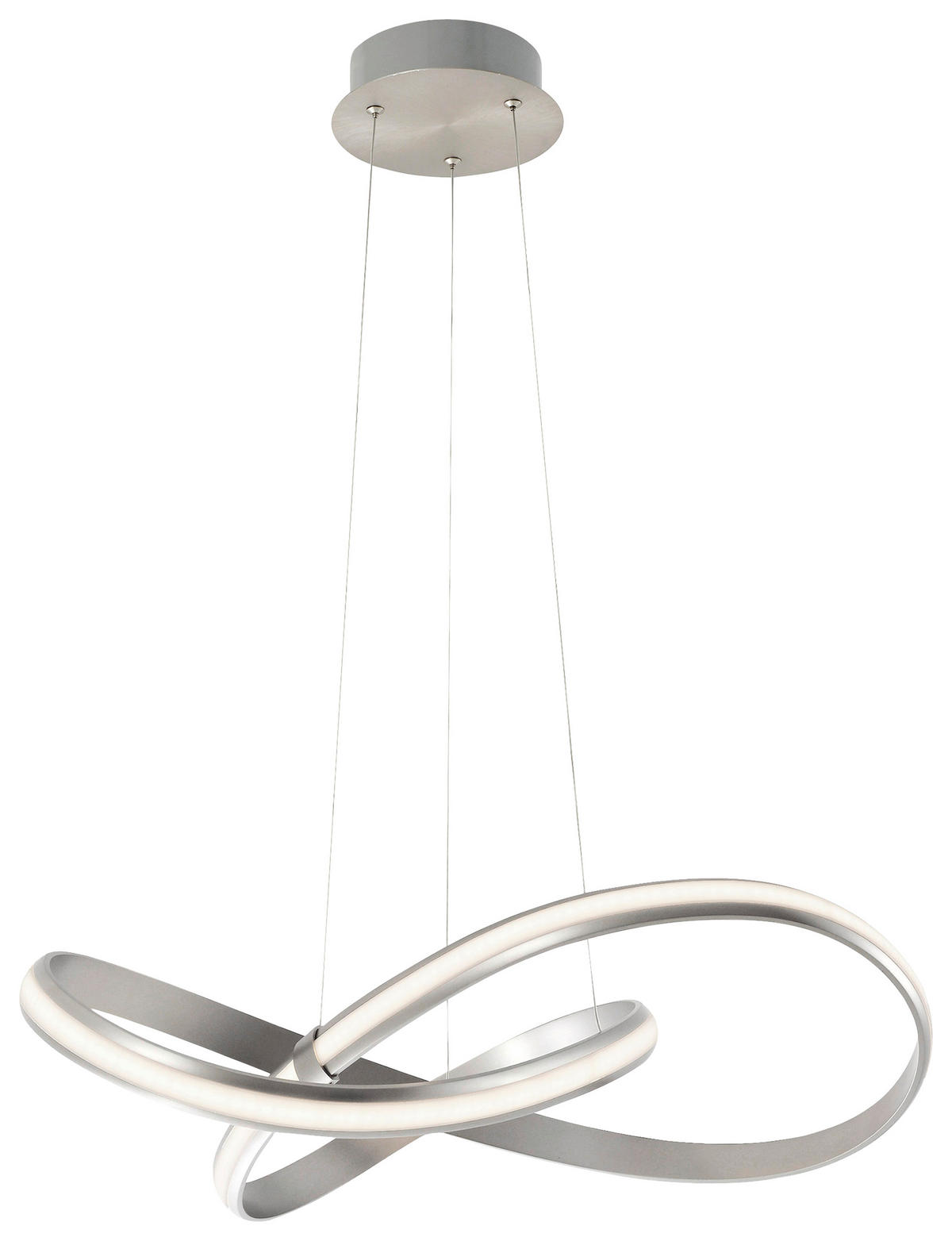 LAMPĂ SUSPENDATĂ CU LED 57/57/120 cm  - argintiu, Design, plastic/metal (57/57/120cm)