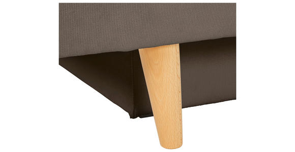 SCHLAFSOFA  in Cord, Velours Braun  - Buchefarben/Creme, KONVENTIONELL, Holz/Textil (191/92cm) - Carryhome