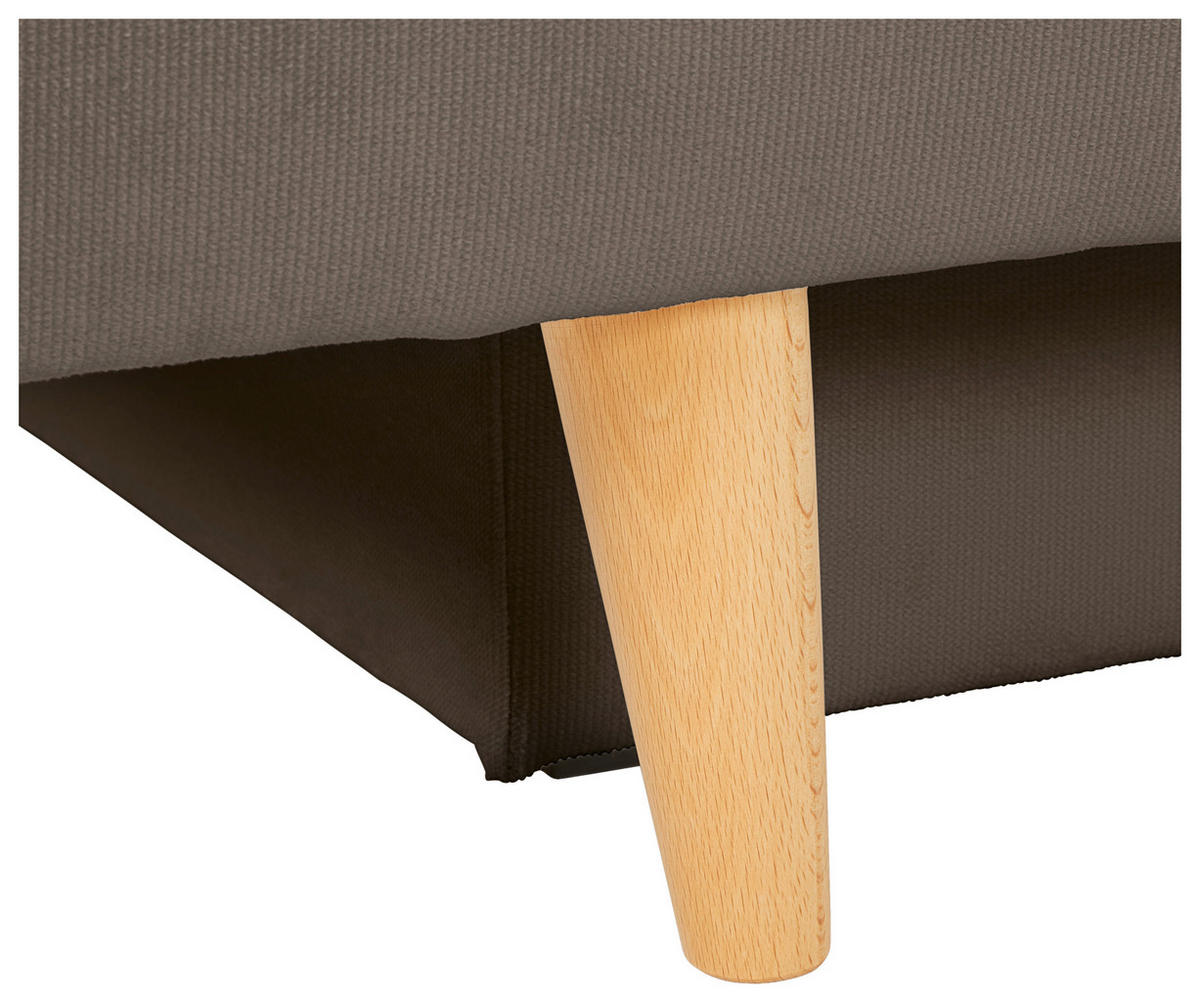 ZOFA S POSTELJNO FUNKCIJO,  rjava tekstil  - krem barve/barve bukve, Konvencionalno, tekstil/les (191/92cm) - Carryhome