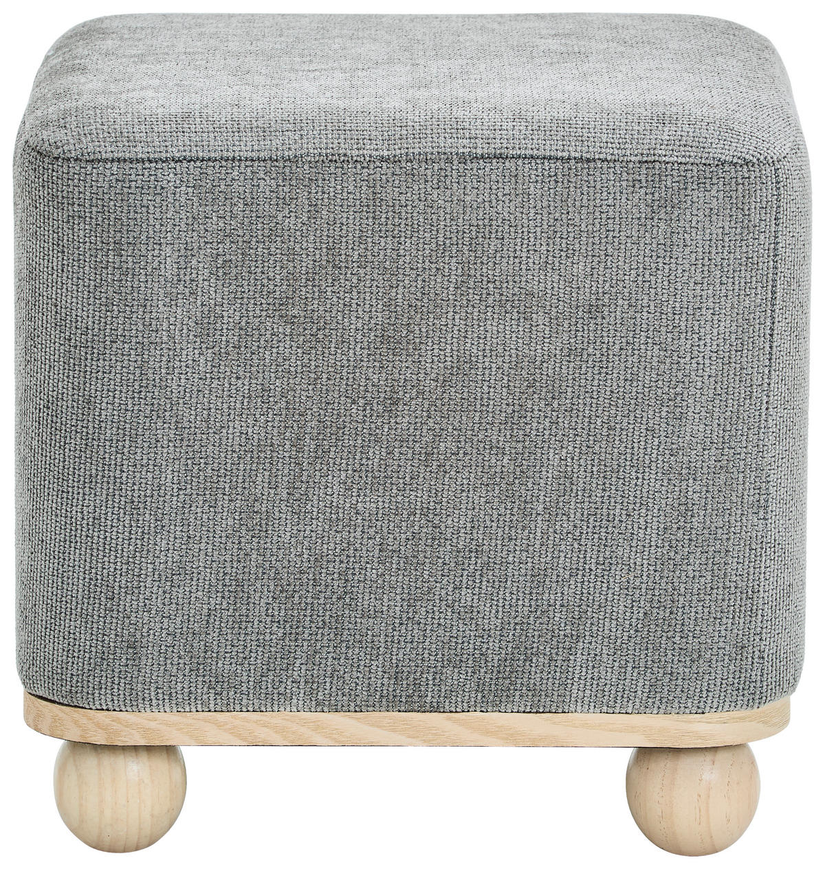 TABURE, les, tekstil, leseni material siva  - siva/naravne barve, Trend, tekstil/leseni material (41/41/41cm) - Xora