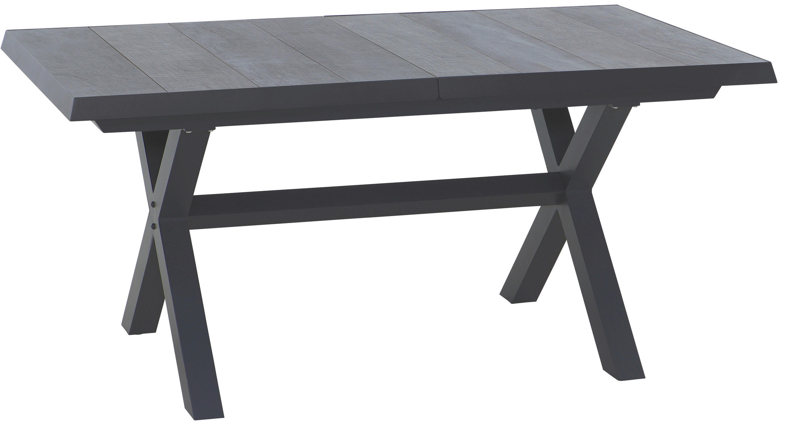 GARTENTISCH 160-200/90/77 cm Metall rechteckig  - Schieferfarben/Anthrazit, Basics, Keramik/Metall (160-200/90/77cm) - Siena Garden
