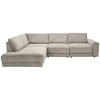 ECKSOFA Niels Andersson Greige Feincord  - Greige/Schwarz, Design, Kunststoff/Textil (242/316cm) - Niels Andersson