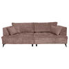 BIGSOFA Chenille Altrosa  - Schwarz/Altrosa, Design, Textil/Metall (250/90/120cm) - home24