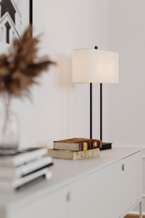 Thumbnail - By Rydéns Tischleuchte Luton, Weiß, Textil, Uni,Uni, 12x56x30 cm, Lampen & Leuchten, Innenbeleuchtung, Tischlampen, Tisc...