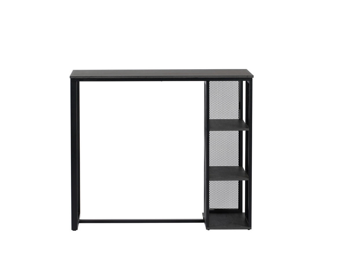 BARTISCH in Metall, Holzwerkstoff 120/102,5/60 cm   - Eichefarben/Dunkelgrau, MODERN, Holzwerkstoff/Metall (120/102,5/60cm) - P & B