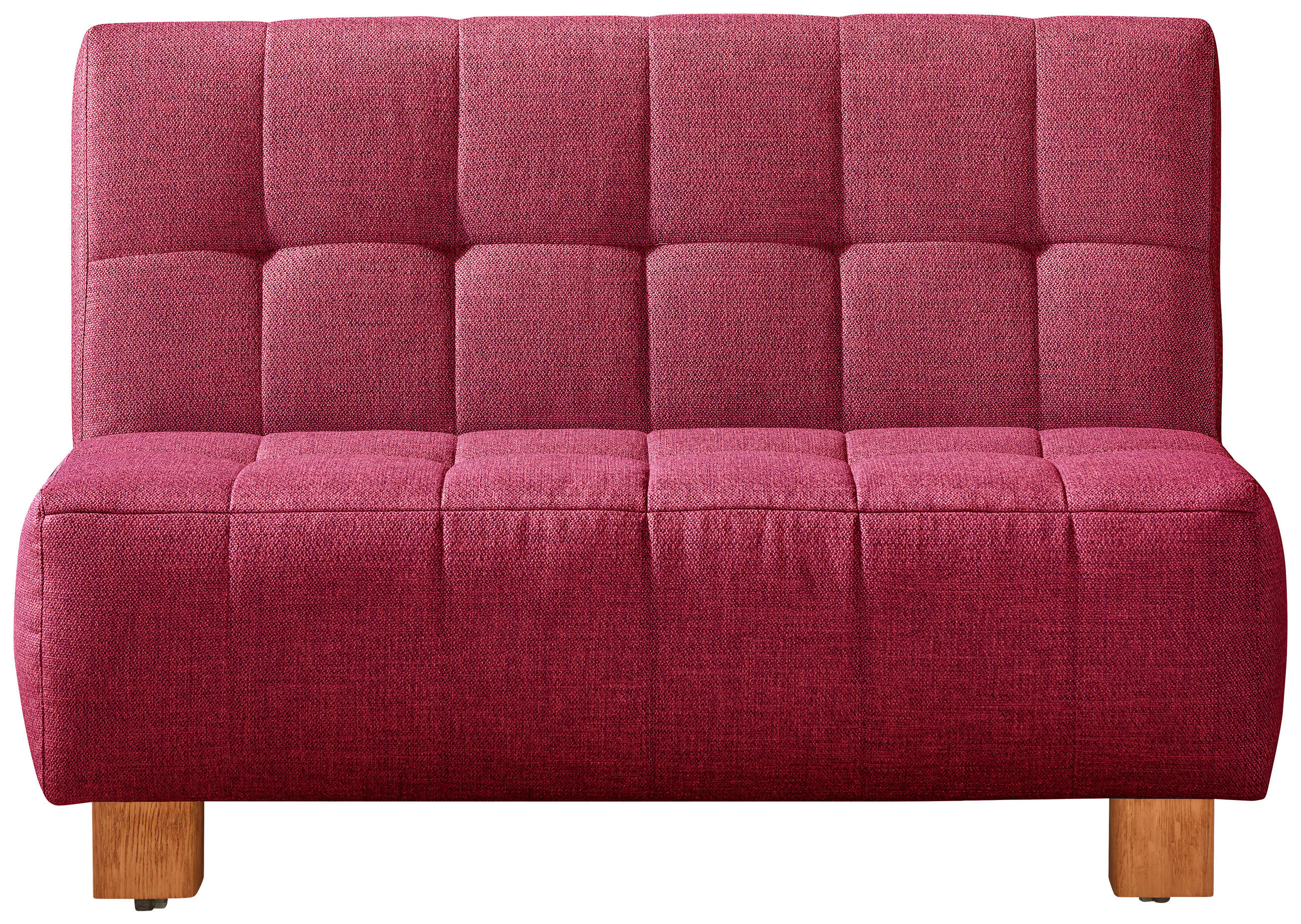 SCHLAFSOFA Rot  - Rot/Naturfarben, Design, Holz/Textil (125/92/102cm) - Novel