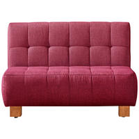 SCHLAFSOFA Textil Rot  - Rot/Naturfarben, Design, Holz/Textil (125/92/102cm) - Novel