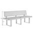 SITZBANK in Sandfarben - Sandfarben/Edelstahlfarben, Design, Leder/Metall (220cm) - Novel SITZBANK in Sandfarben - Sandfarben/Edelstahlfarben, Design, Leder/Metall (220cm) - Novel
