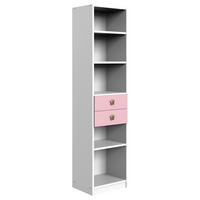 REGALNI ELEMENT 48/197/40 cm roza, bela  - zlate barve/roza, Konvencionalno, umetna masa/leseni material (48/197/40cm) - Ti'me