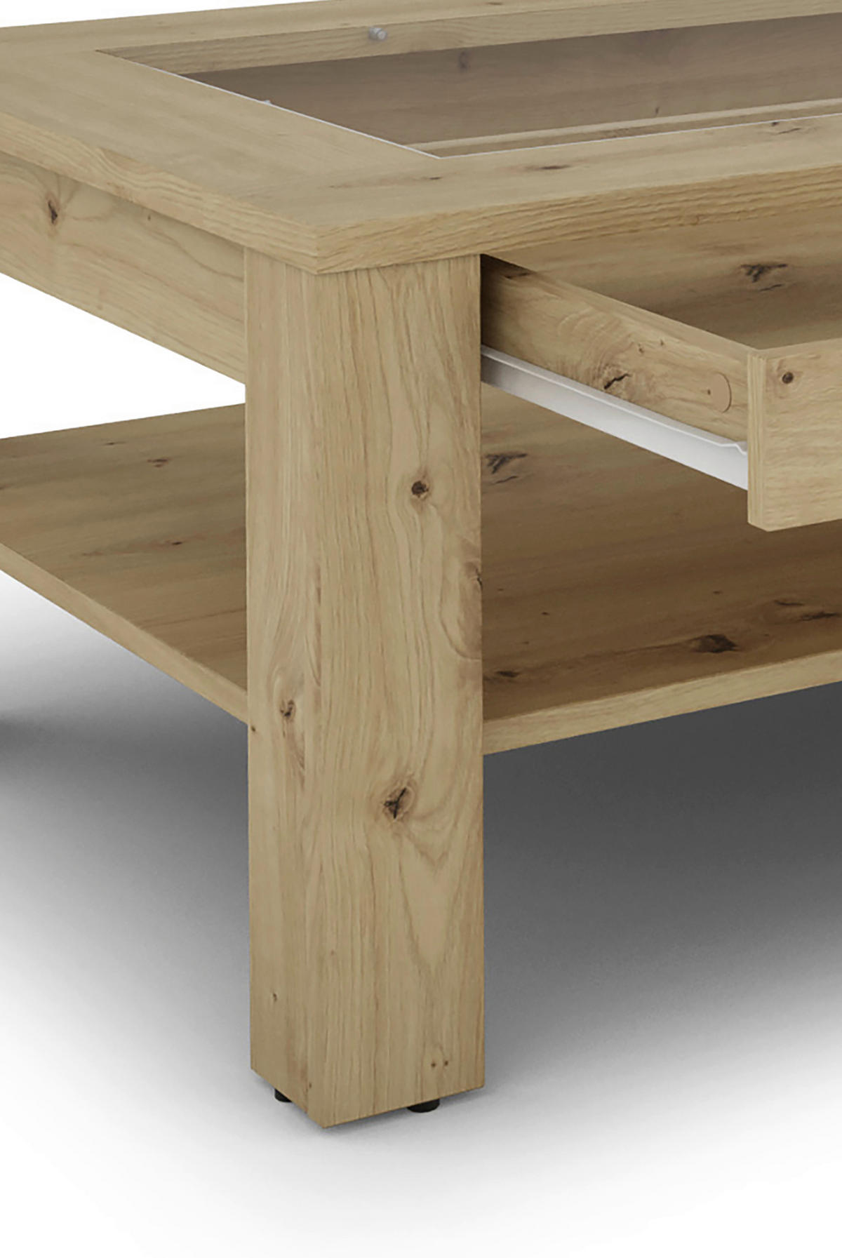 COUCHTISCH in Holzwerkstoff, Glas 110/43/67 cm  - Eiche Artisan, Basics, Glas/Holzwerkstoff (110/43/67cm) - MID.YOU