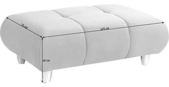 HOCKER in Textil Braun - Chromfarben/Braun, Design, Kunststoff/Textil (125/40/75cm) - Hom`in