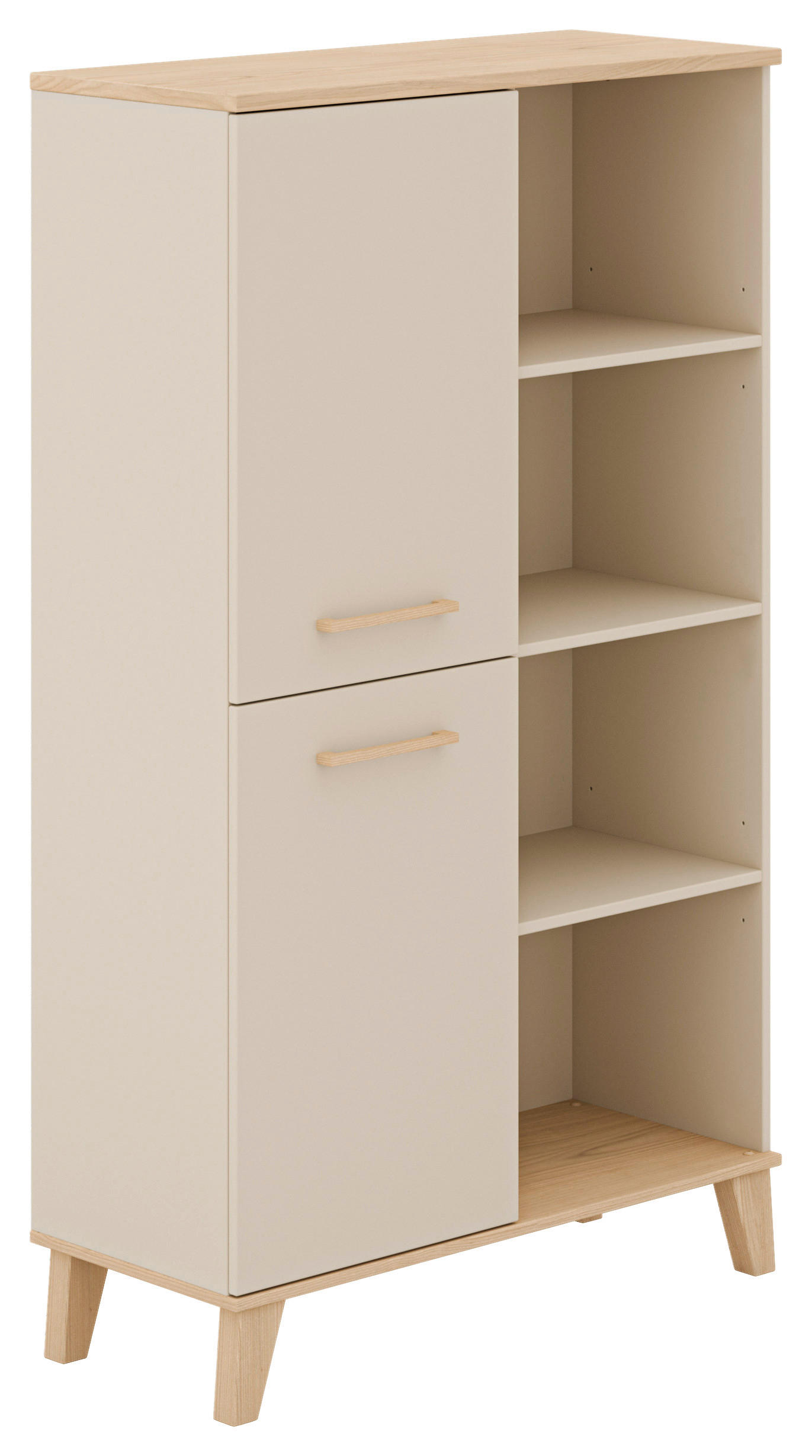 REGAL Naturfarben, Beige  - Beige/Naturfarben, Design, Holzwerkstoff (94,8/160,9/39,6cm) - Paidi