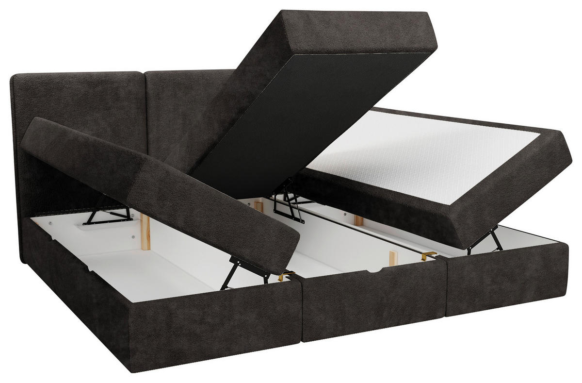 FAMILIENBETT - Schwarz, MODERN, Holz/Holzwerkstoff (240/200cm) - MID.YOU