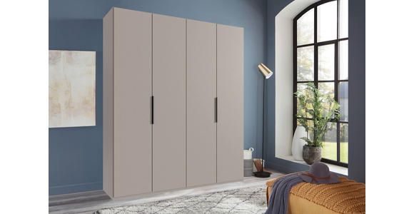 DREHTÜRENSCHRANK in Sahara - Schwarz/Sahara, KONVENTIONELL, Holzwerkstoff/Metall (200/236/58cm) - Hom`in