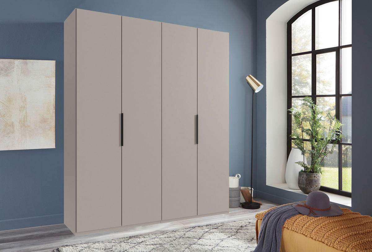 DREHTÜRENSCHRANK in Sahara  - Schwarz/Sahara, Konventionell, Holzwerkstoff/Metall (200/236/58cm) - Hom`in