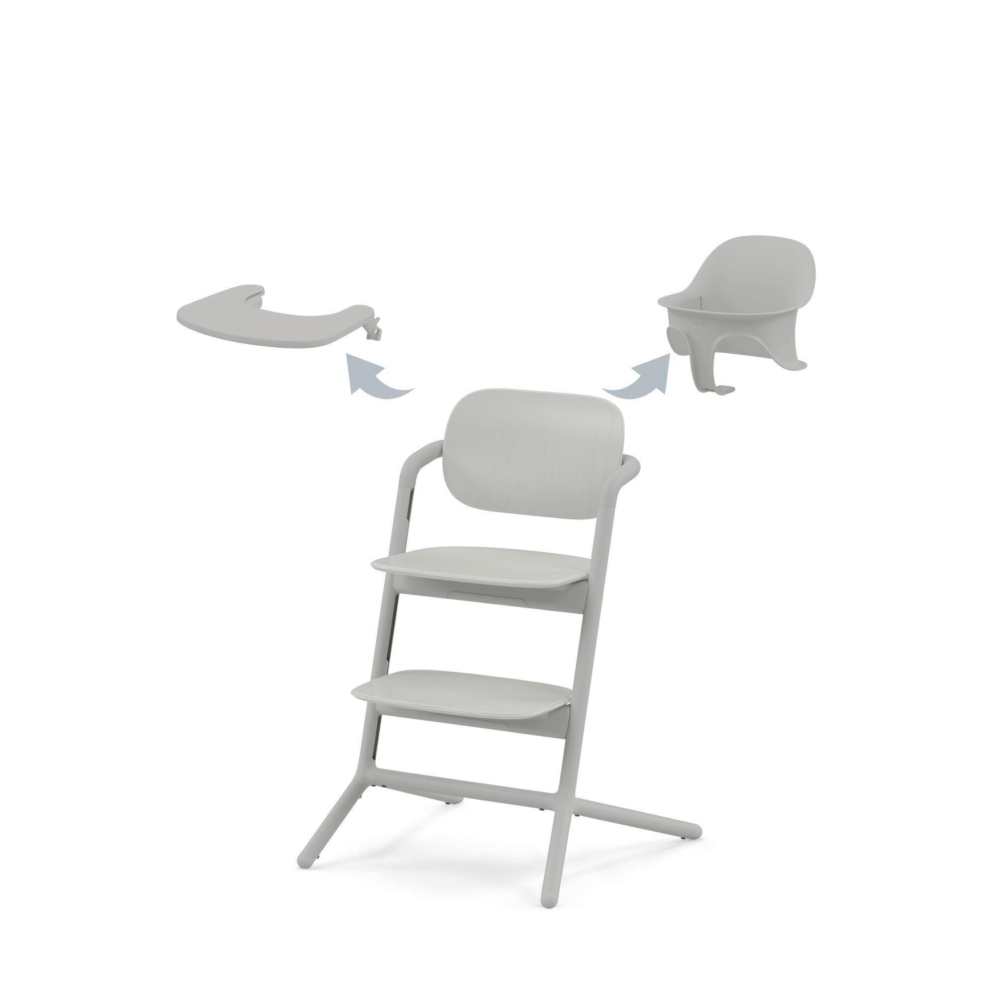 HOCHSTUHL Lemo 3 in 1 Set Grau Suede Grey  - Grau, Basics, Holz/Kunststoff (56/54,5/81,5cm) - cybex GOLD