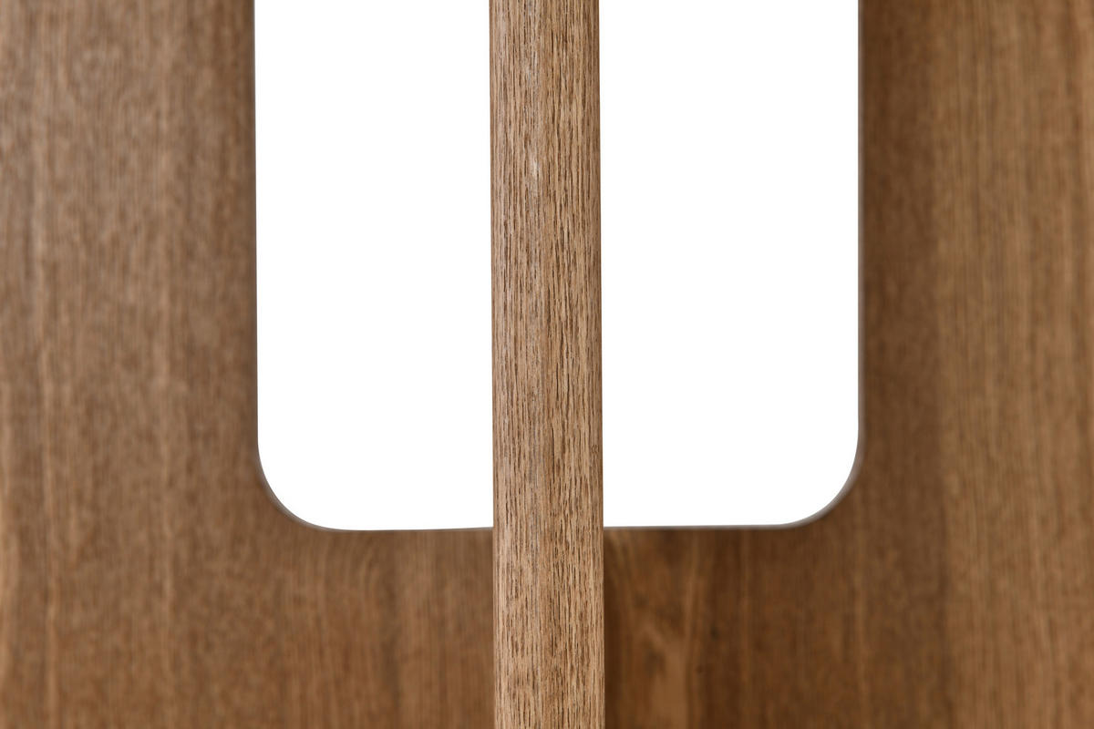 ESSTISCH Echtholz, Nachbildung  Holz, Wellpappe rund Weiß, Eichefarben  - Eichefarben/Weiß, MODERN, Holz/Wellpappe (120/75cm) - Livetastic