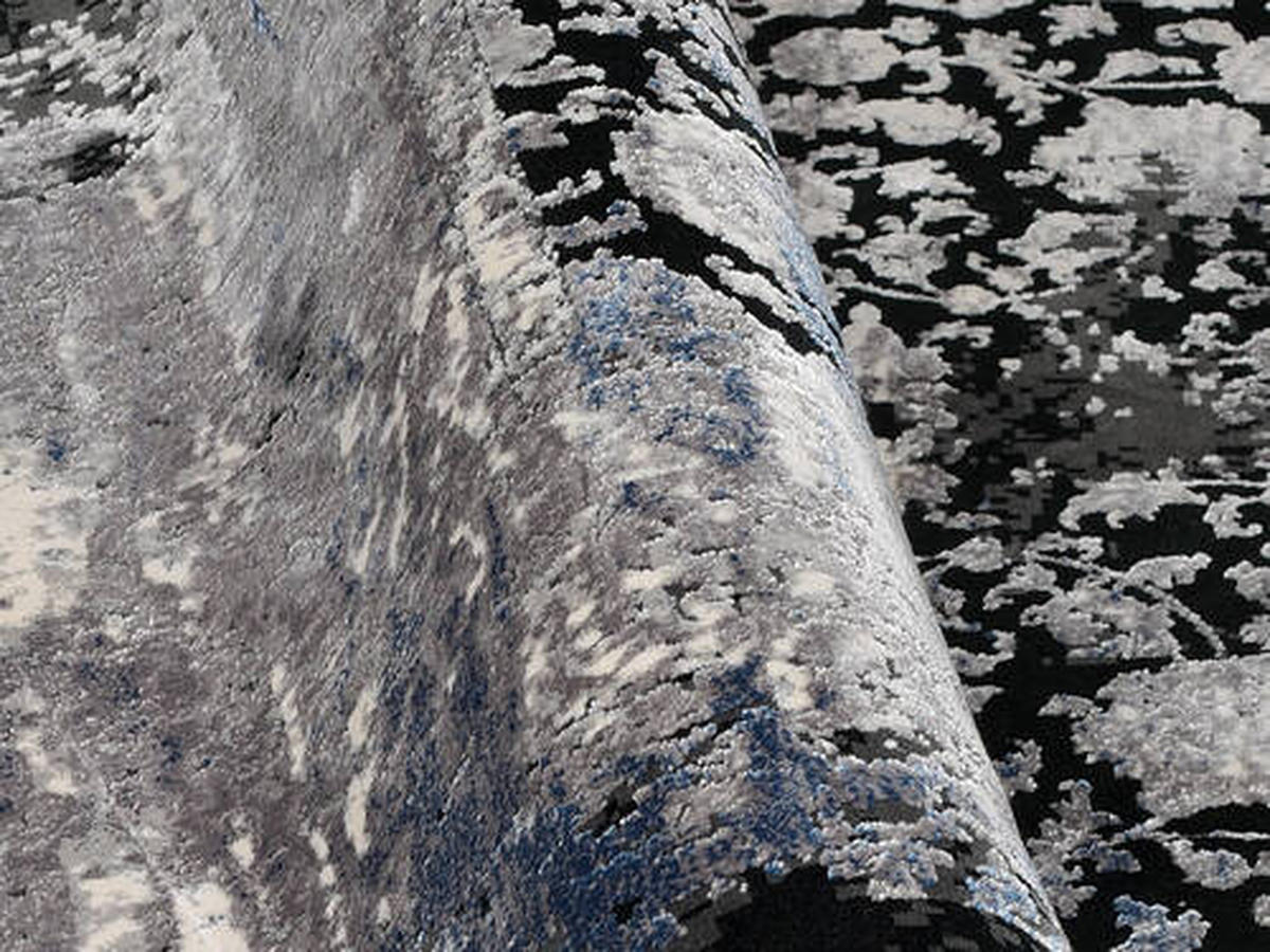 WEBTEPPICH 67/130 cm Colorado Flower Grau, Schwarz, Hellgrau, Dunkelgrau  - Dunkelgrau/Hellgrau, Design, Textil (67/130cm) - Musterring