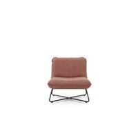 DESIGNSESSEL in Echtleder Rotbraun  - Rotbraun/Schwarz, Design, Leder/Metall (82/79/95cm) - Musterring