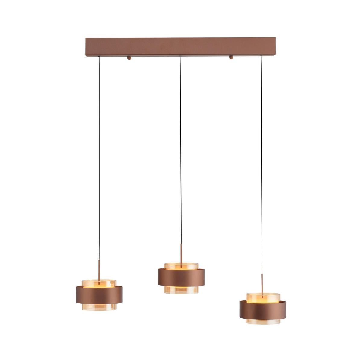 LED-HÄNGELEUCHTE 72/16/200 cm  - Kupferfarben, Design, Kunststoff/Metall (72/16/200cm)