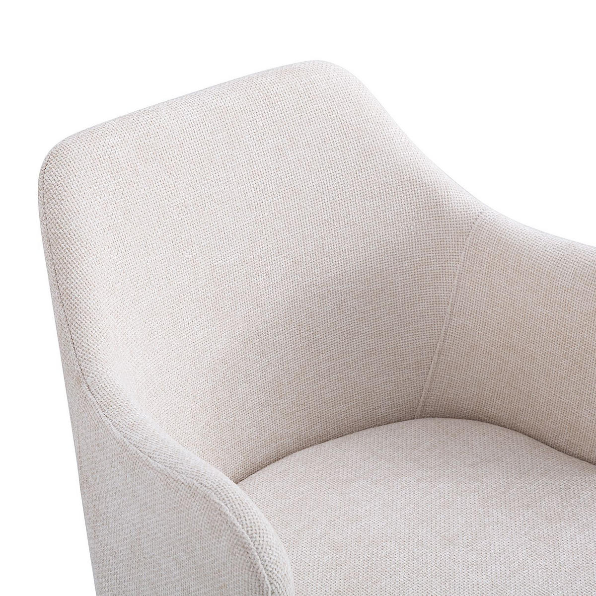 ARMLEHNSTUHL  in Webstoff  - Eichefarben/Beige, MODERN, Holz/Textil (55/82/57cm) - home24