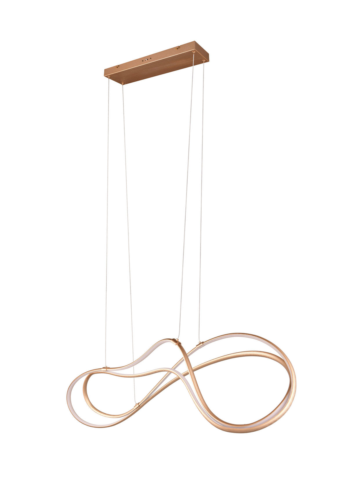 LED-HÄNGELEUCHTE Nala 113/24/150 cm   - Goldfarben, Design, Metall (113/24/150cm) - Trio Leuchten