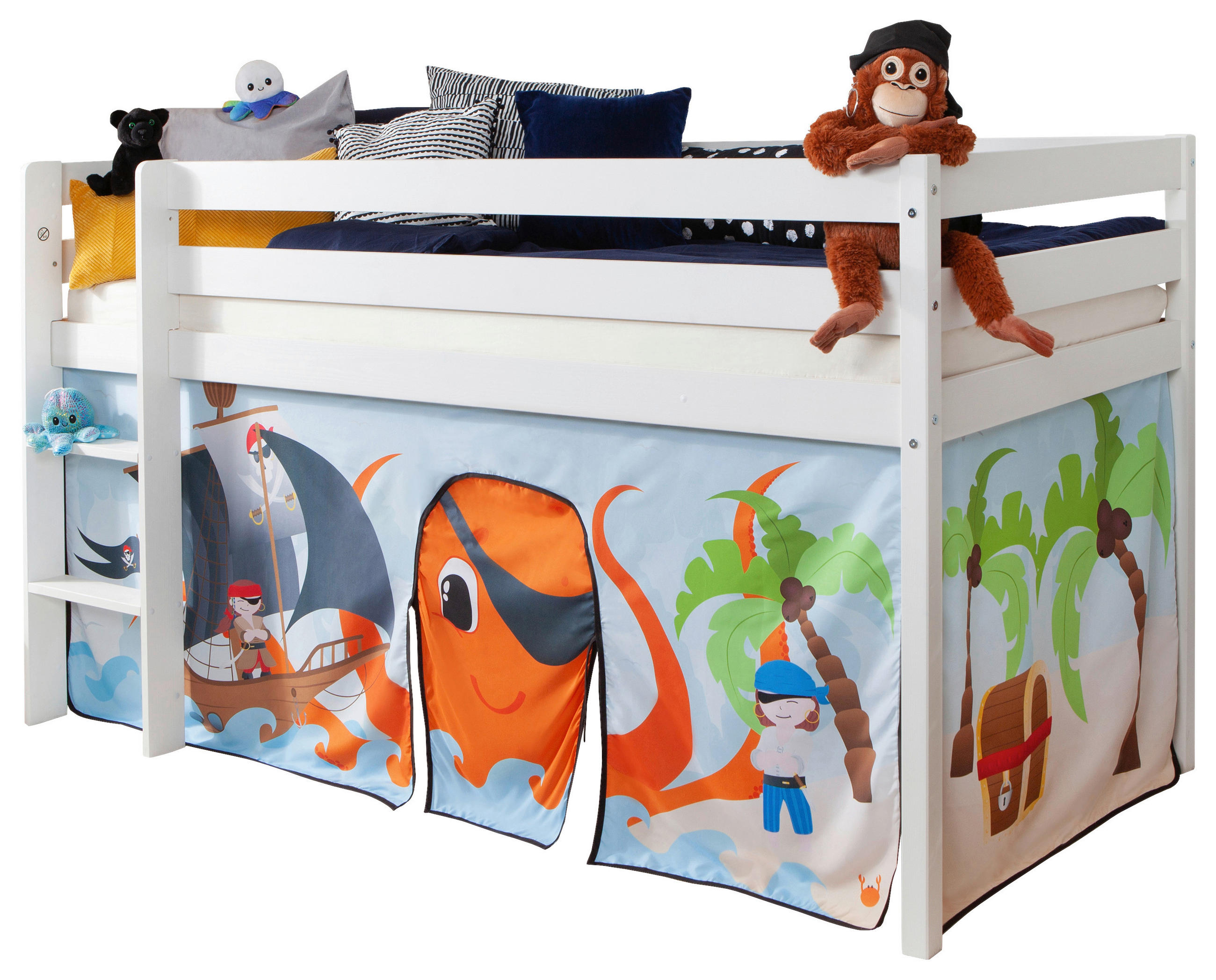 MID.YOU VYVÝŠENÁ POSTEĽ, 90/200 cm biela.