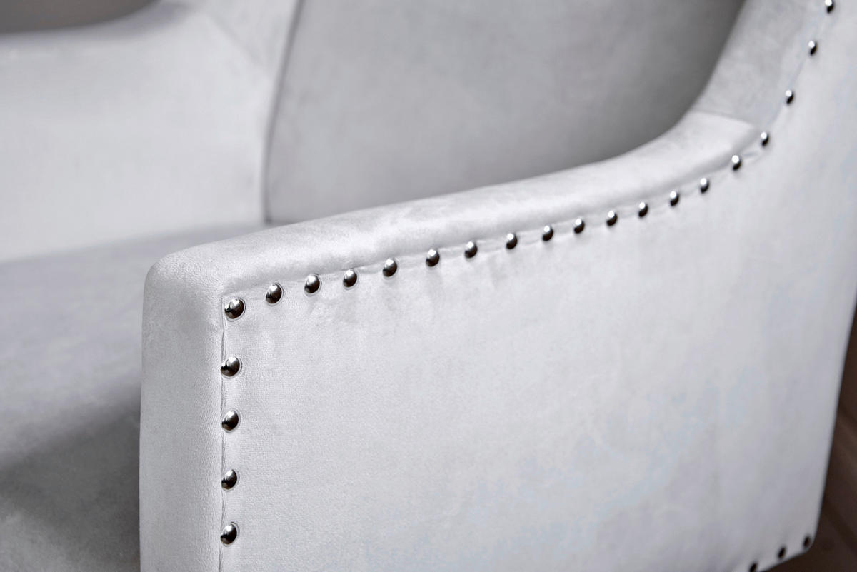 ARMLEHNSTUHL  in Samt  - Silberfarben/Schwarz, Modern, Holz/Textil (58/62,5/88cm) - Livetastic