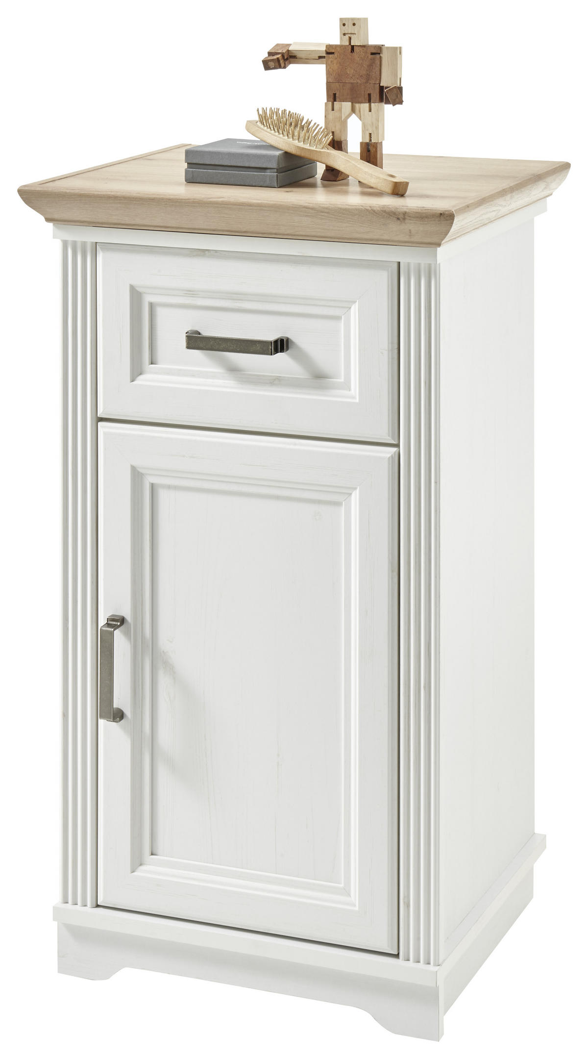 UNTERSCHRANK 48/85/43 cm   - Eichefarben/Silberfarben, Basics, Holzwerkstoff/Kunststoff (48/85/43cm) - Livetastic