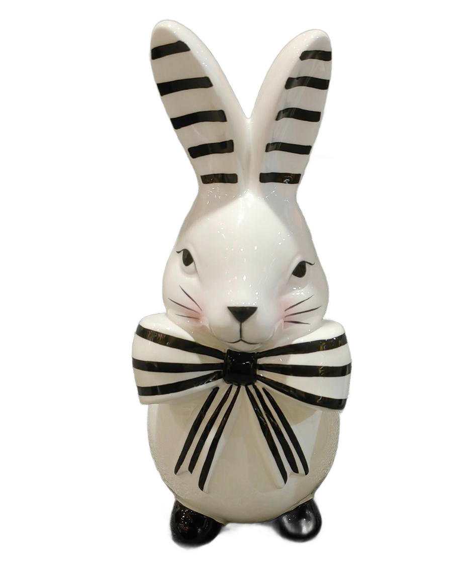 DEKOHASE - Schwarz/Weiß, LIFESTYLE, Keramik (9,6/21/8,8cm)