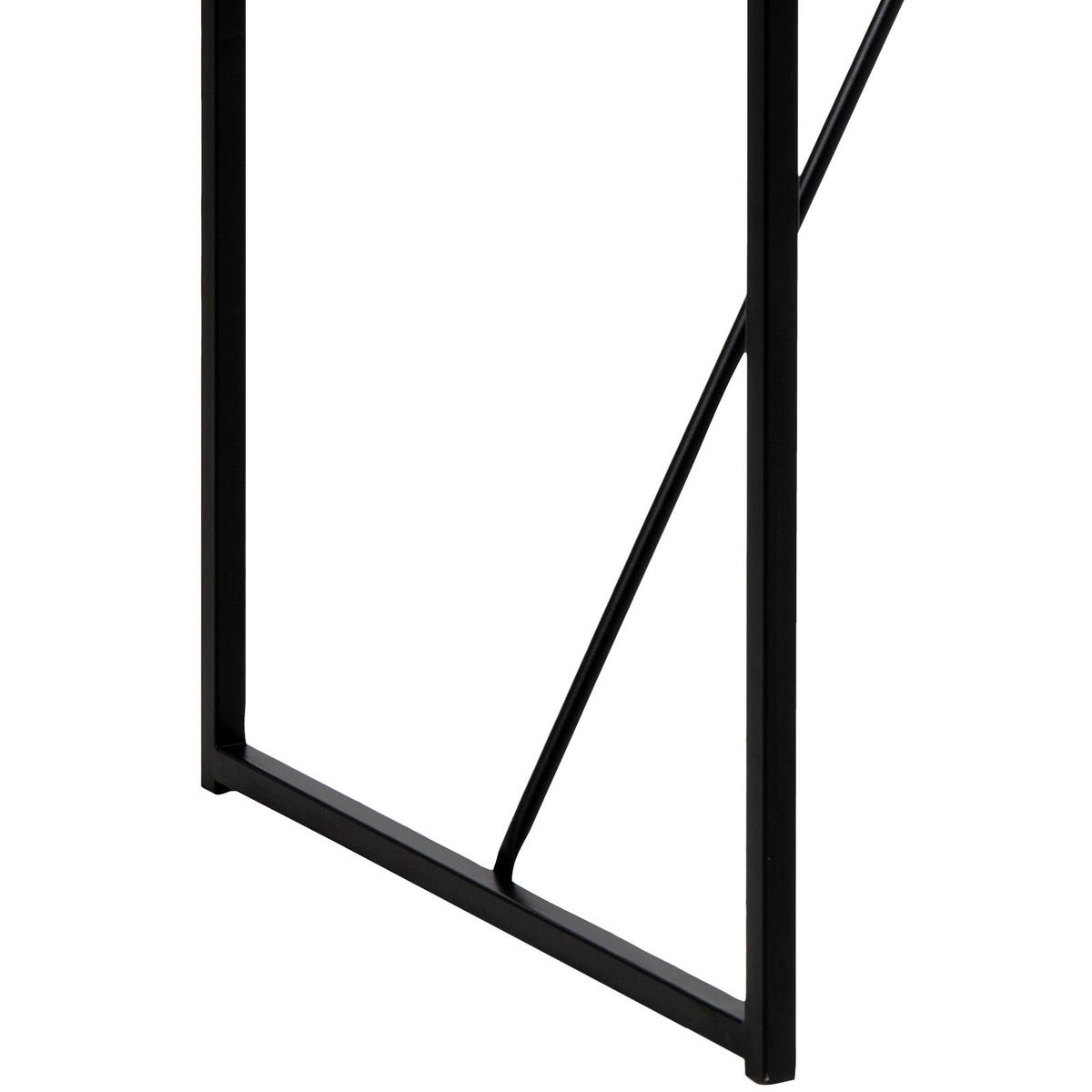 BARSKA MIZA  - črna/barve hrasta, Basics, kovina/leseni material (120/60/105cm) - MID.YOU