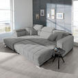 ECKSOFA  in Mikrofaser Hellgrau  207/301 cm  - Chromfarben/Hellgrau, Design, Textil/Metall (207/301cm) - Xora