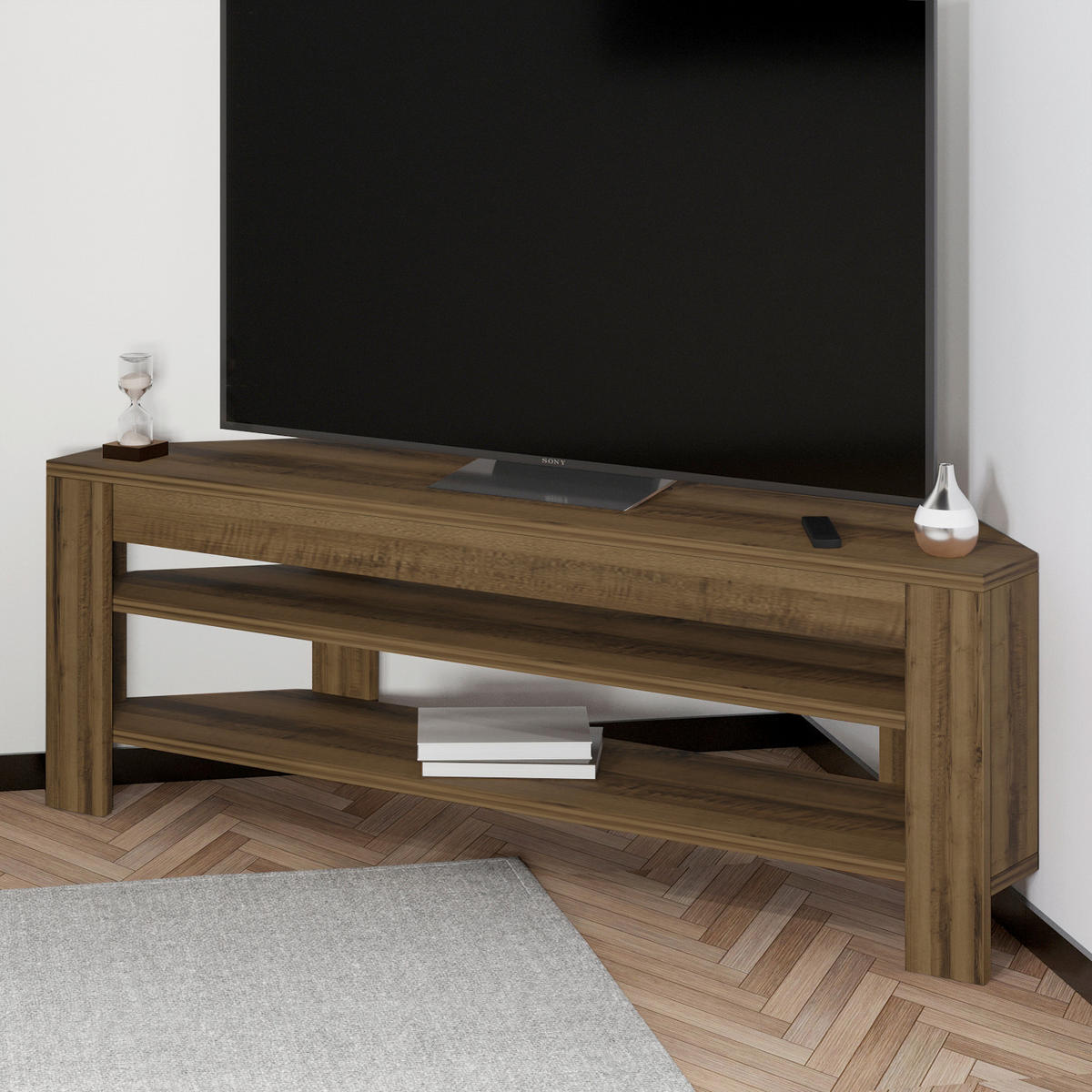 TV-ELEMENT - Eichefarben, Design, Holz (30/40/120cm) - Livetastic