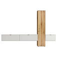 WOHNWAND  in Weiß, Eichefarben  320,7/205,5/37,1 cm  - Eichefarben/Weiß, Design, Glas/Holz (320,7/205,5/37,1cm) - Dieter Knoll