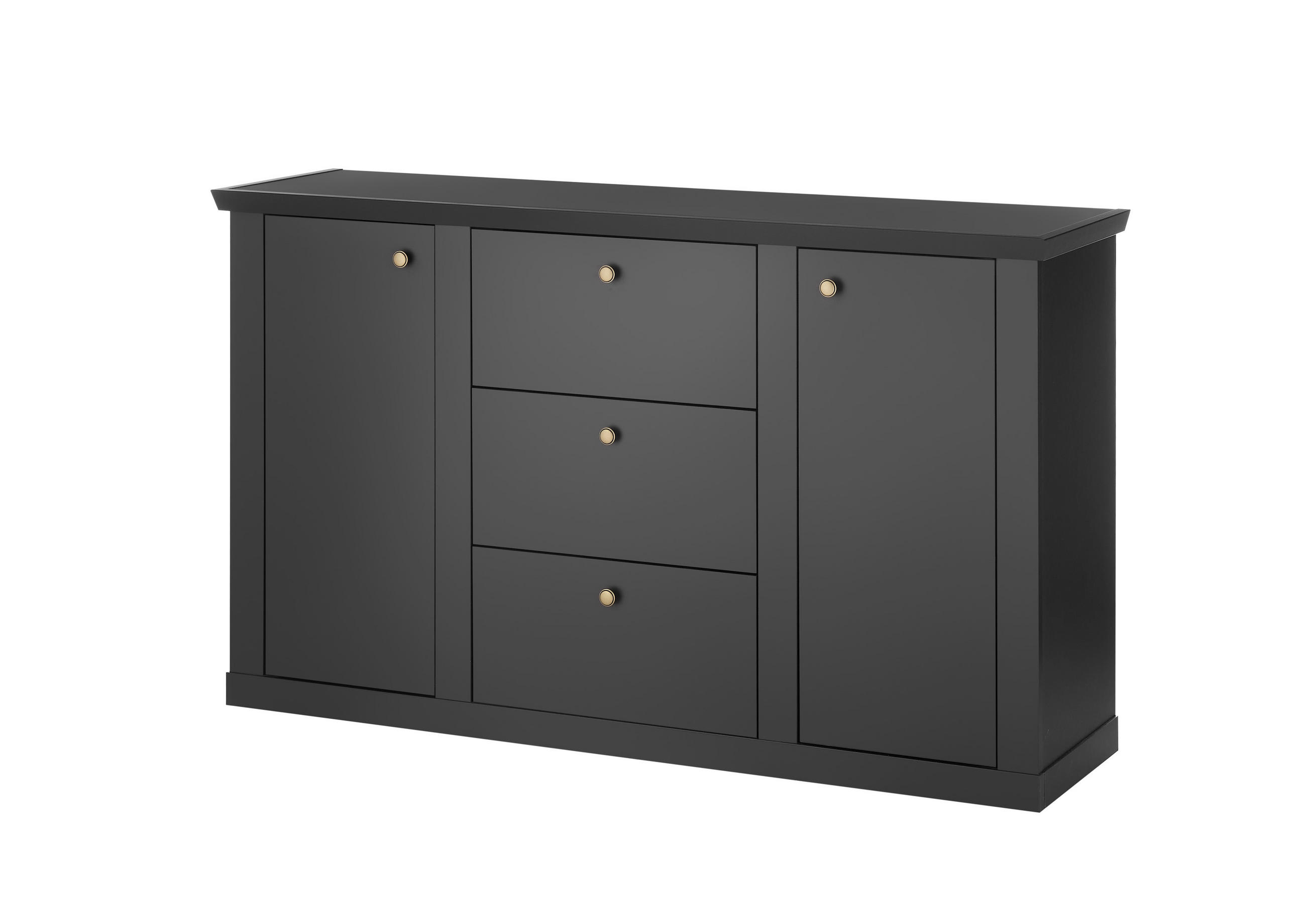 SIDEBOARD  158/92/42 cm  - Eichefarben/Messingfarben, Design, Holzwerkstoff/Metall (158/92/42cm) - MID.YOU